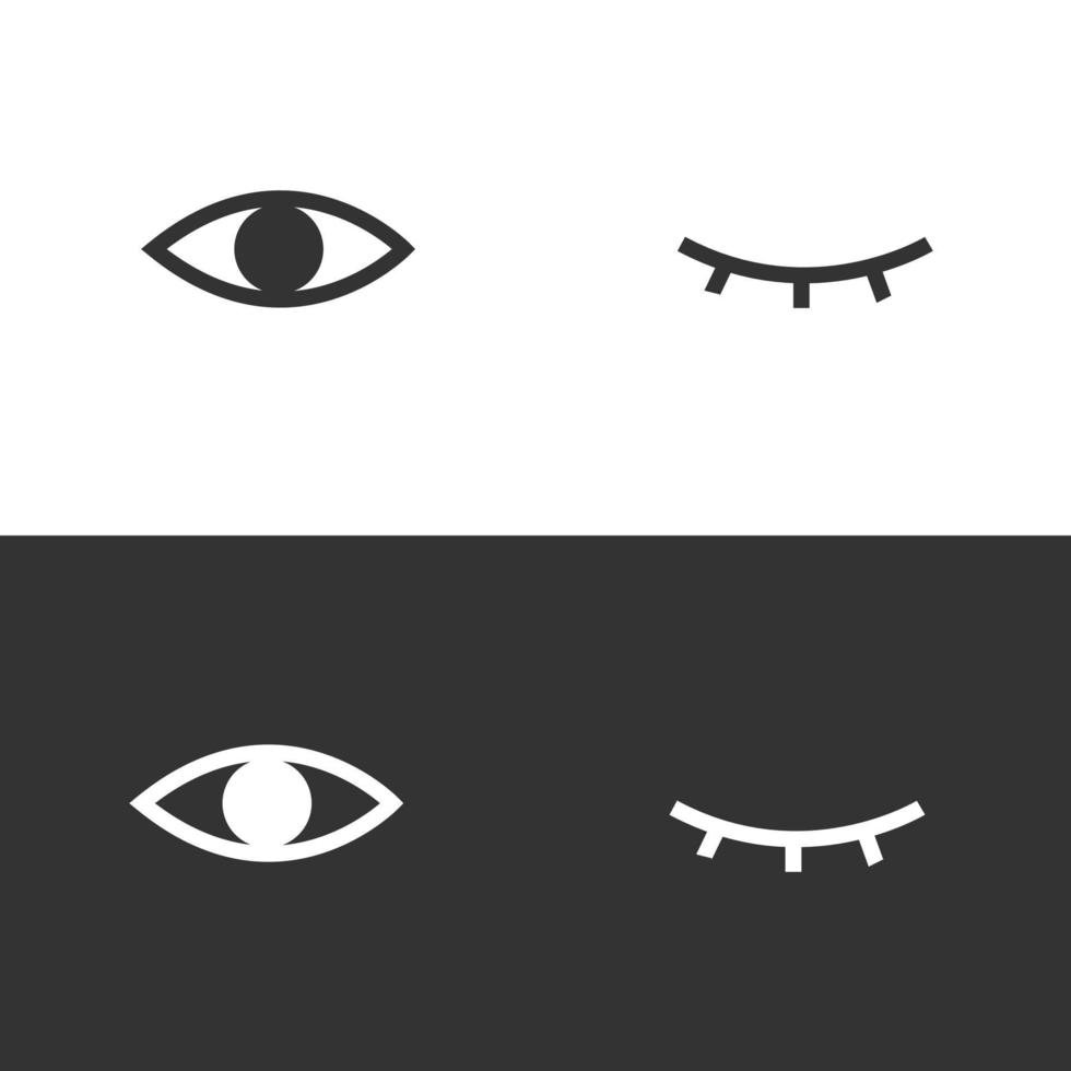 Eye icon sign flat illustration vector