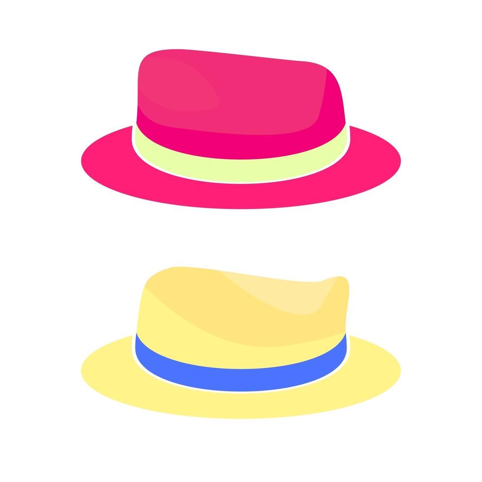 Beach hat icon sign flat illustration vector