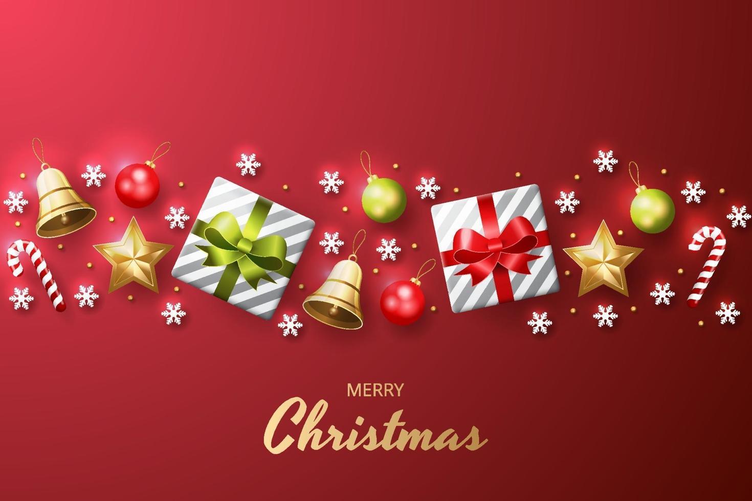 Merry Christmas background with christmas element. Vector illustration