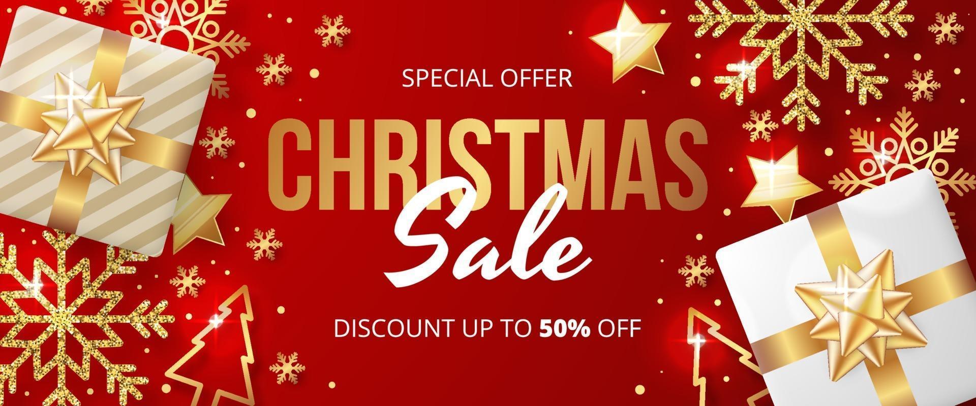 christmas sale banner with christmas element. Vector illustration