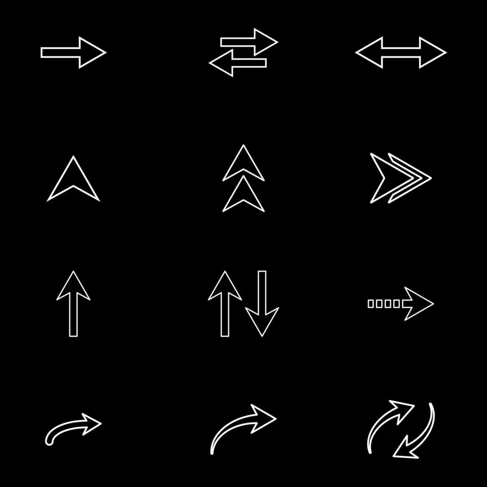 arrow icon set vector