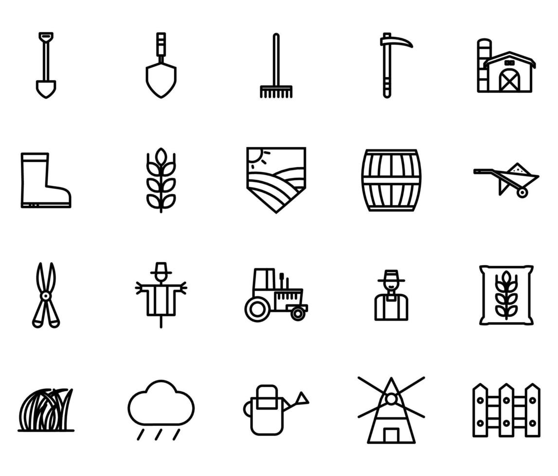 Farm Icon Set vector