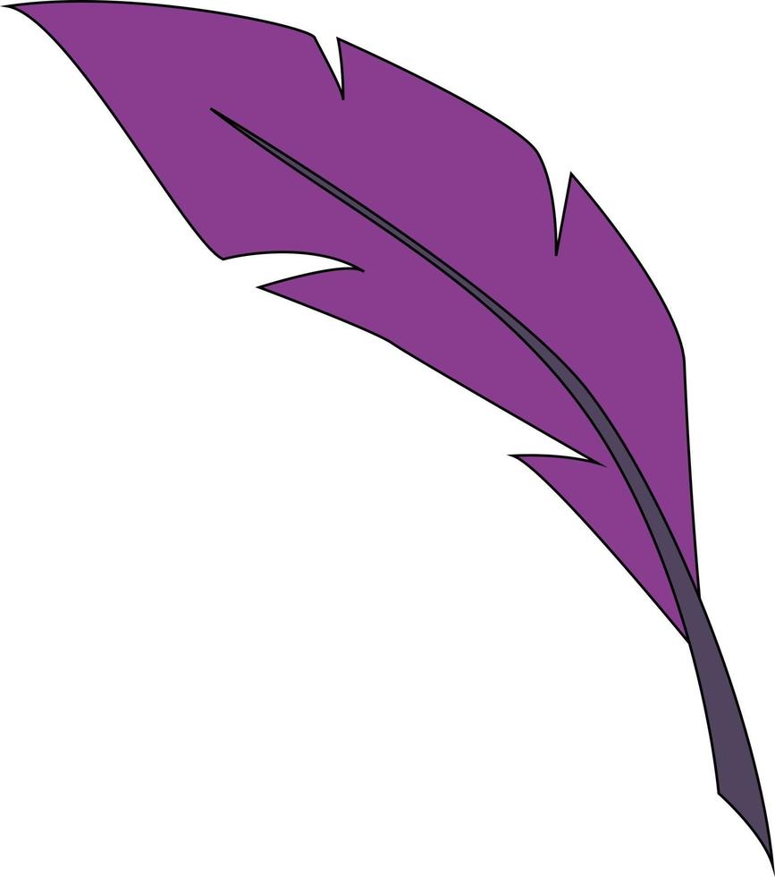 Purple bird feather vector