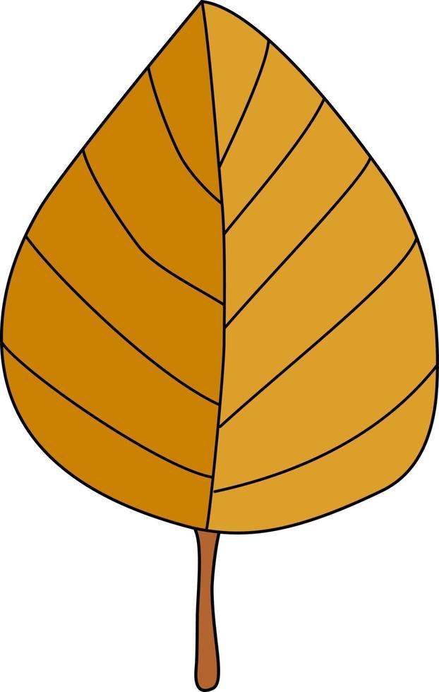 vector elemento aislado bosque árbol hoja amarilla