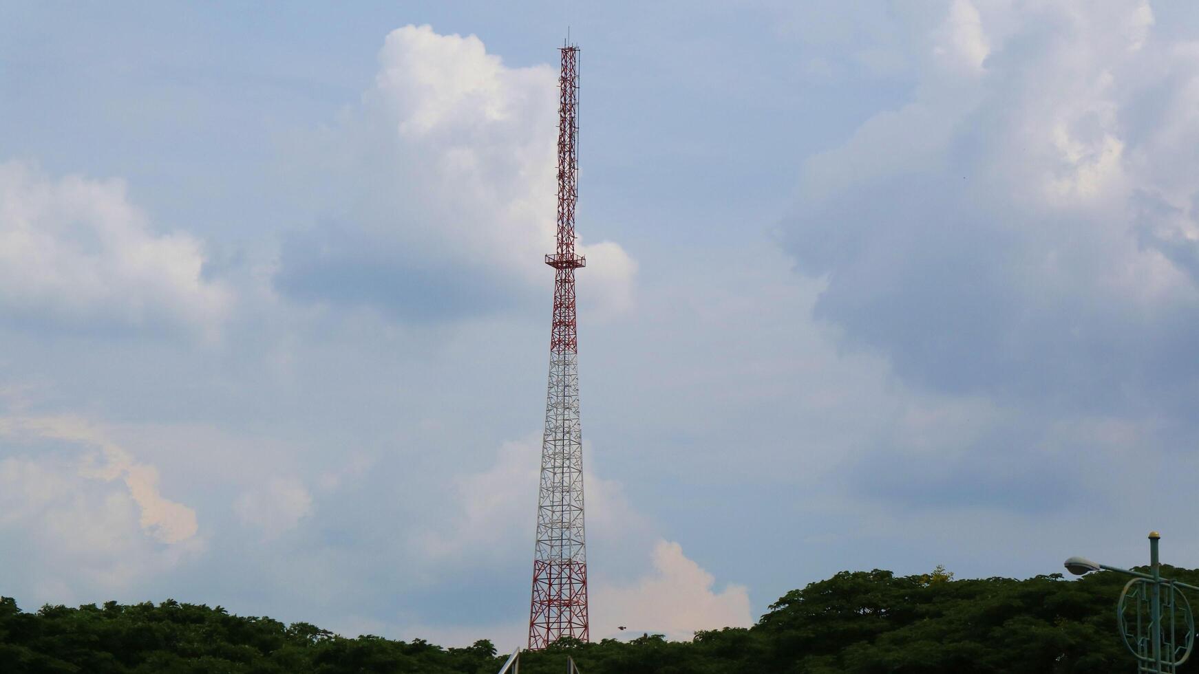 Existing telecommunication towers in the hills photo