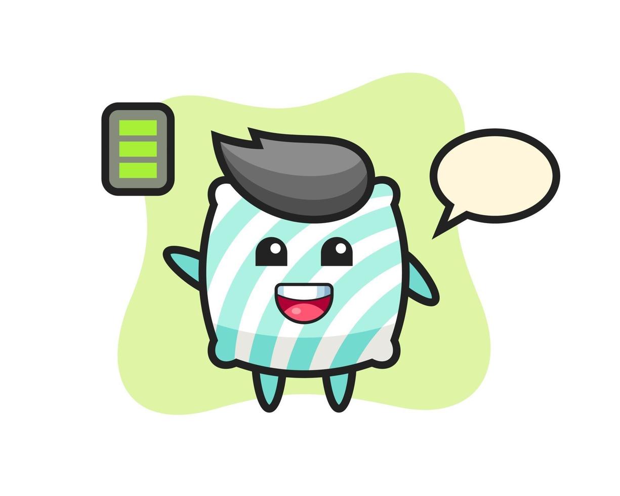 pillow mascot character with energetic gesture vector