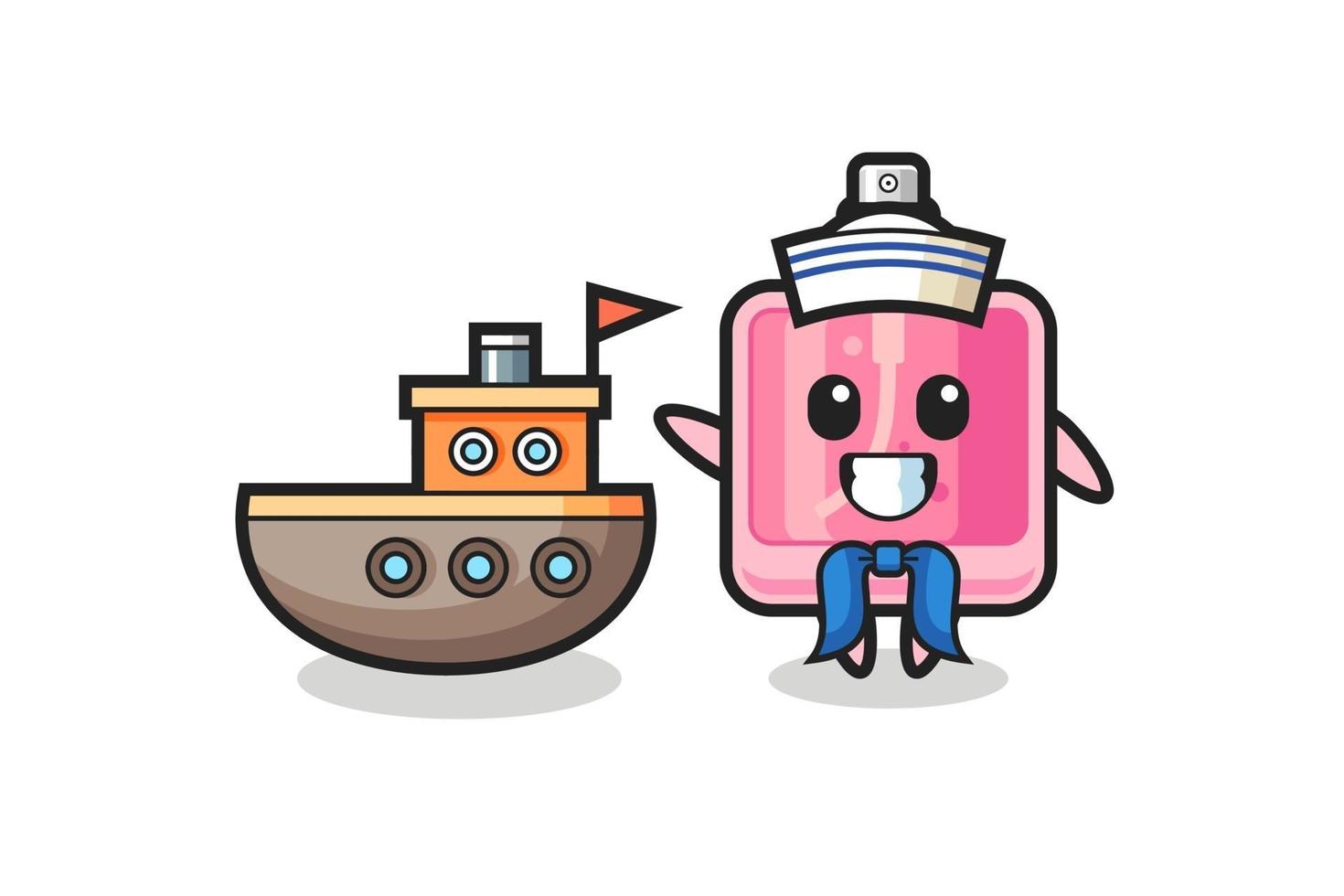 Character mascot of perfume as a sailor man vector