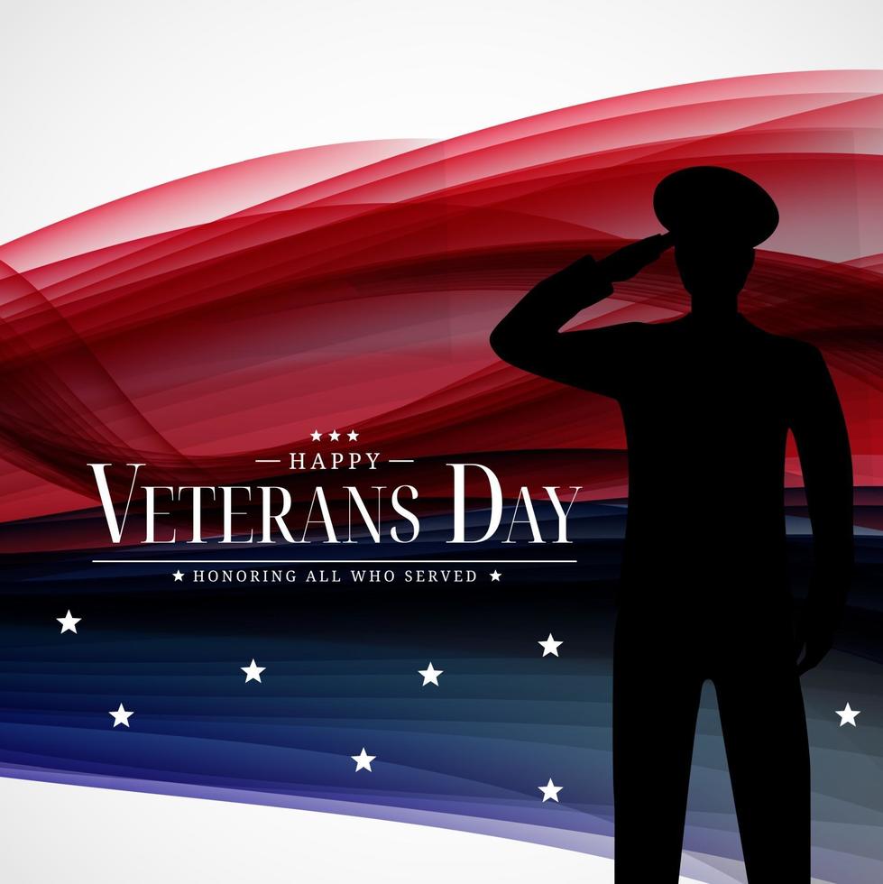 USA Veterans Day Poster. Vector Illustration