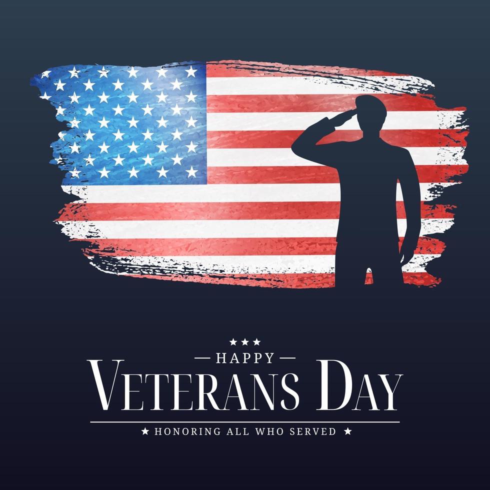 USA Veterans Day Poster. Vector Illustration
