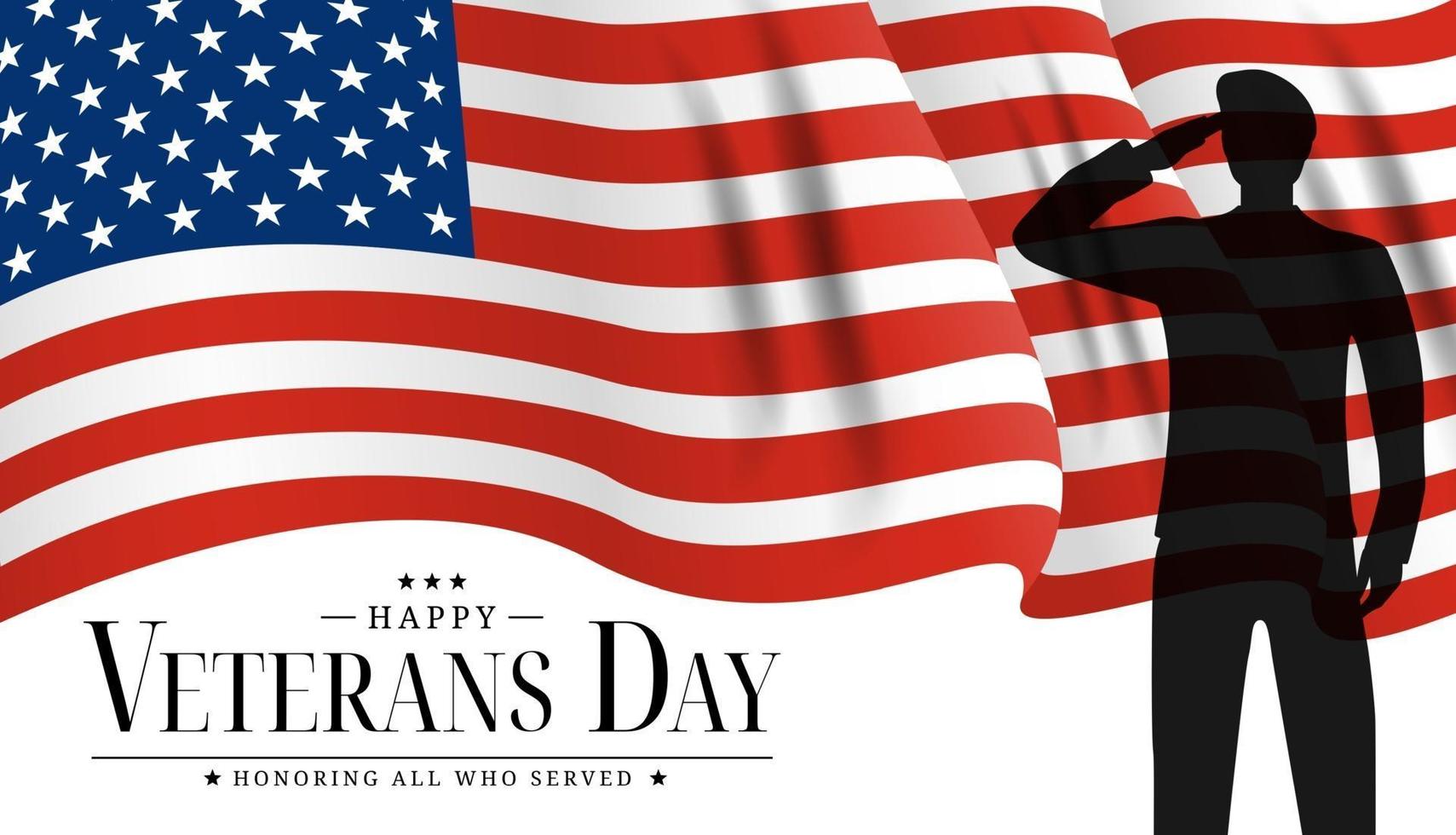 cartel del día de los veteranos de EE. UU. ilustración vectorial vector