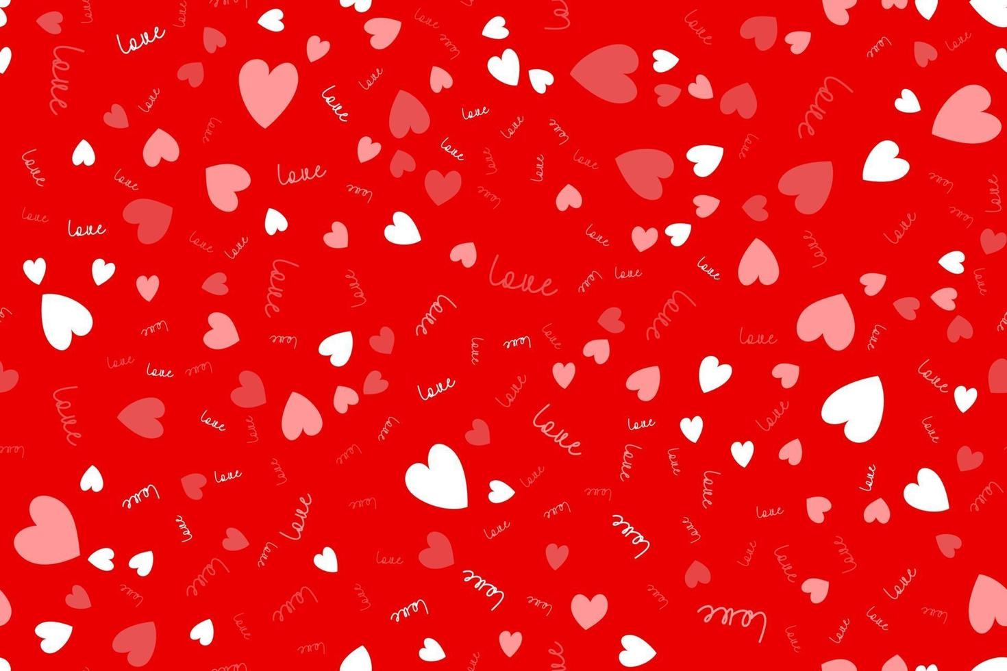 Love seamless pattern background with hearts. Vector Illustration