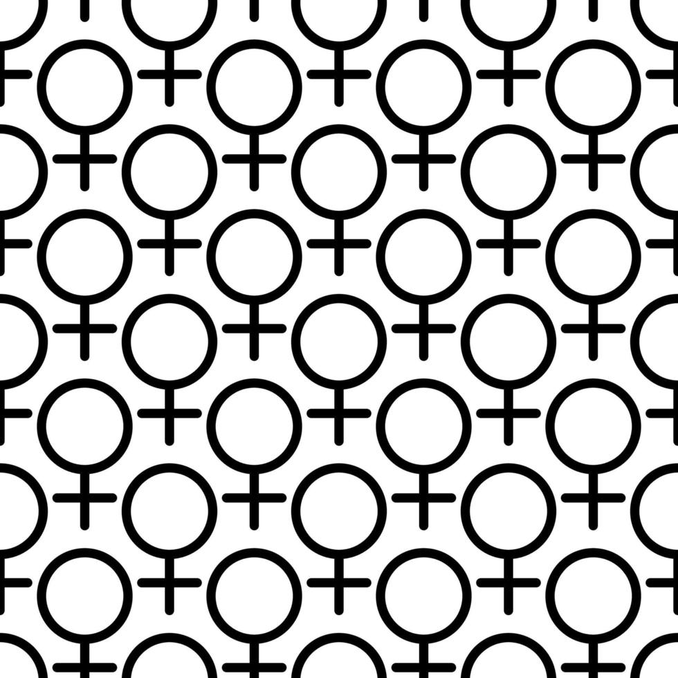 Female symbol seamless pattern vector