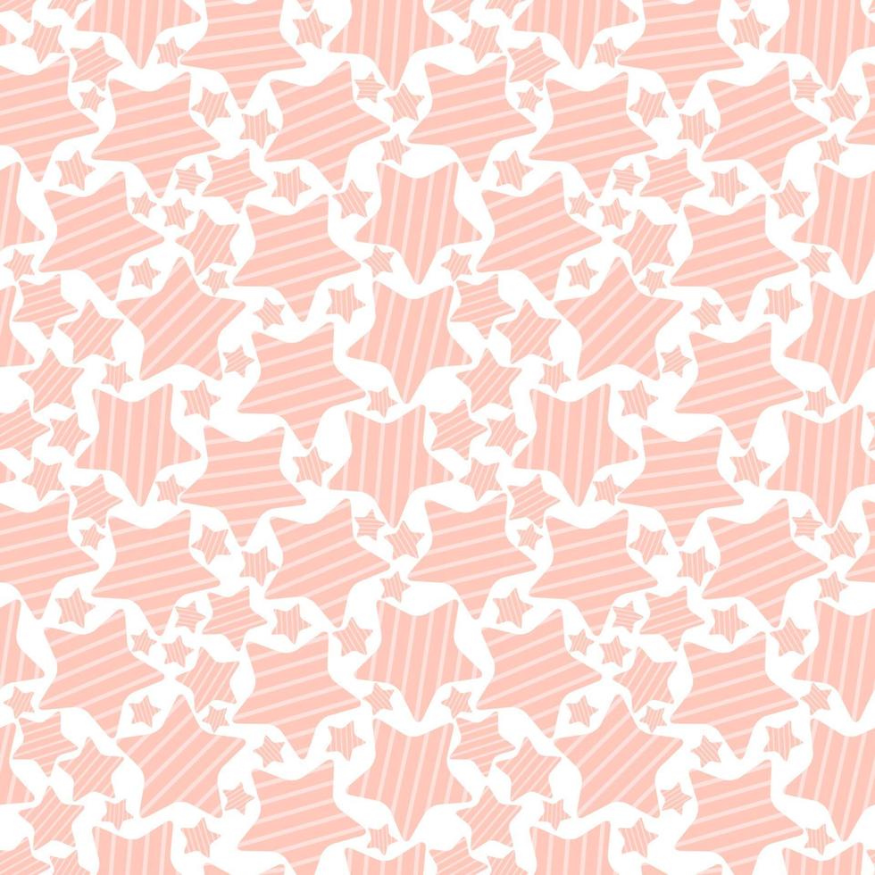 Cartoon holiday star stripes. seamless pattern. vector