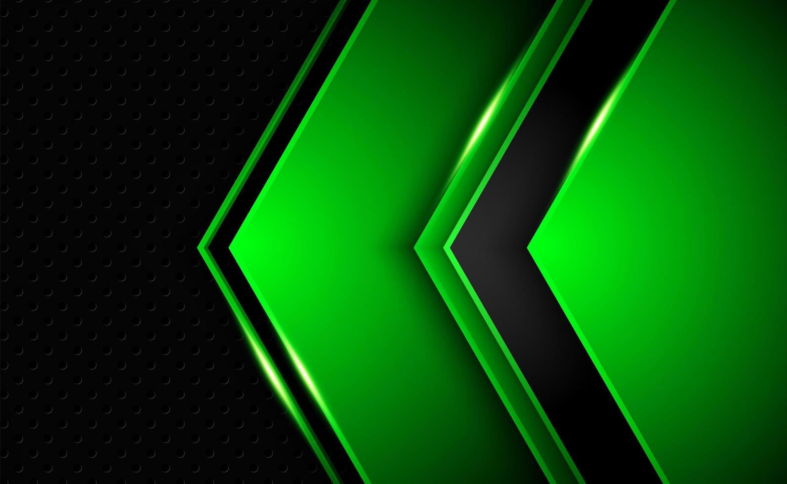 abstract shiny dark green shape overlap background technology vector