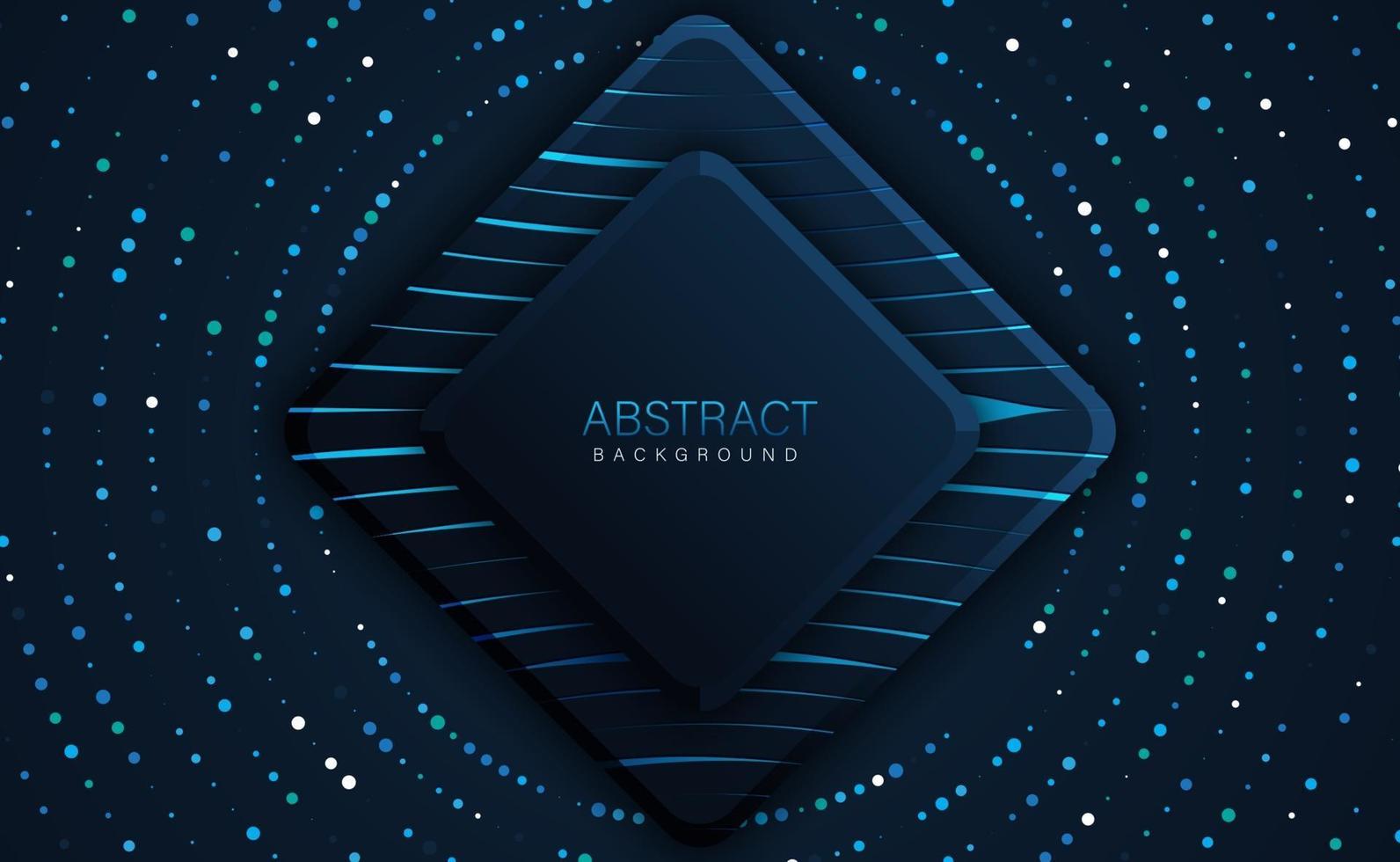 tecnología de fondo de superposición de forma azul oscuro brillante abstracto vector