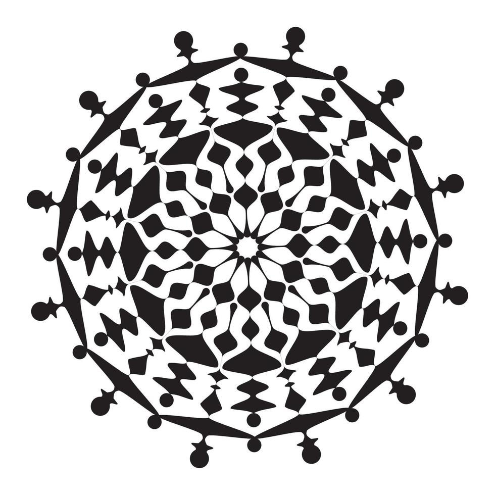 ornamental mandala of abstract meditational illustration henna design vector
