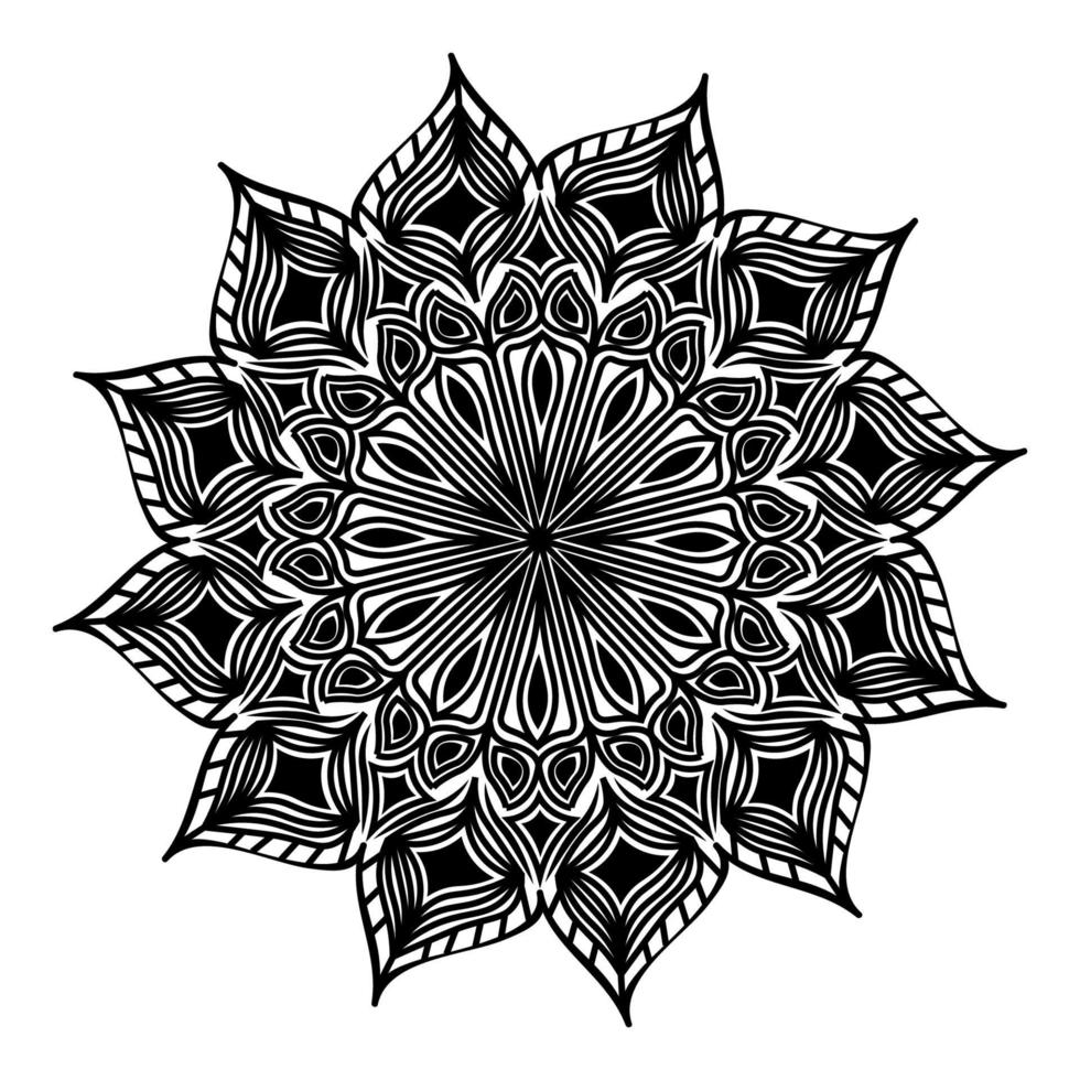 ornamental mandala of abstract meditational illustration henna design vector