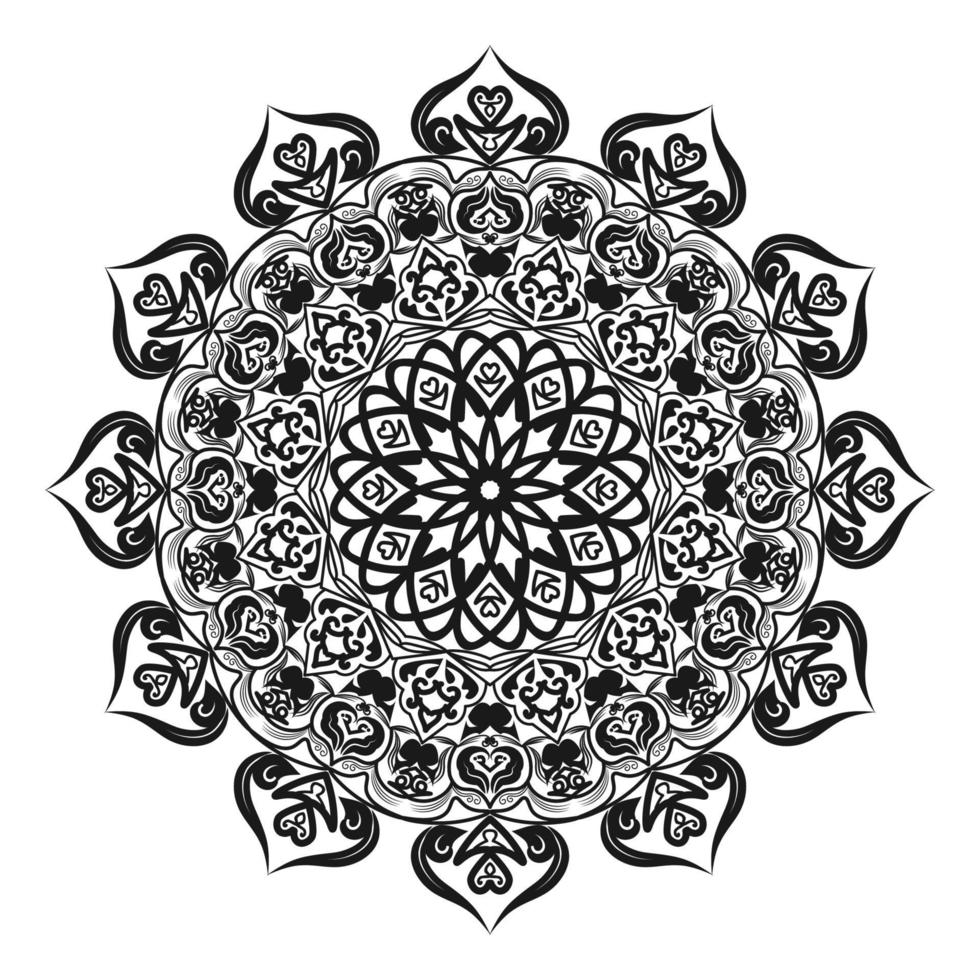ornamental mandala of abstract meditational illustration henna design vector