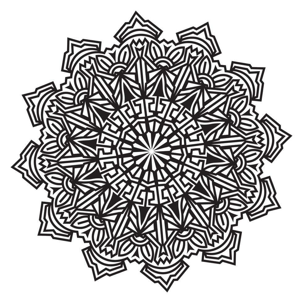 ornamental mandala of abstract meditational illustration henna design vector