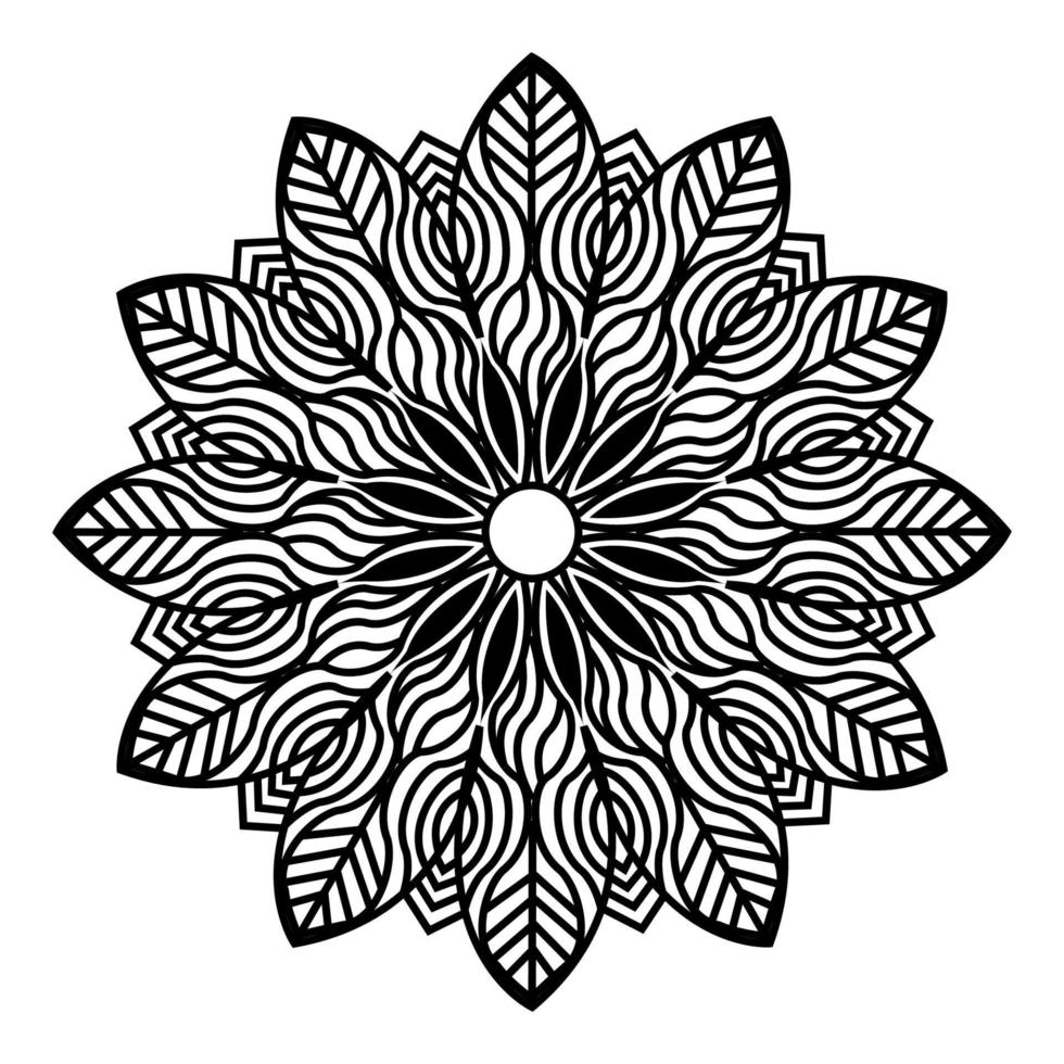 Mandala ornamental de diseño abstracto de henna de ilustración meditacional vector