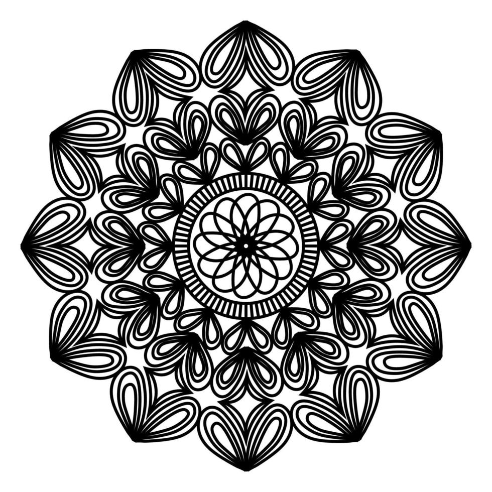 arabesque mandala design of pattern drawing for muslim adults motif vector