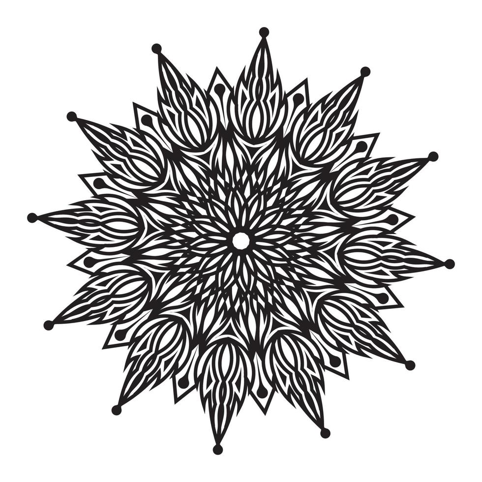 arabesque mandala design of pattern drawing for muslim adults motif vector