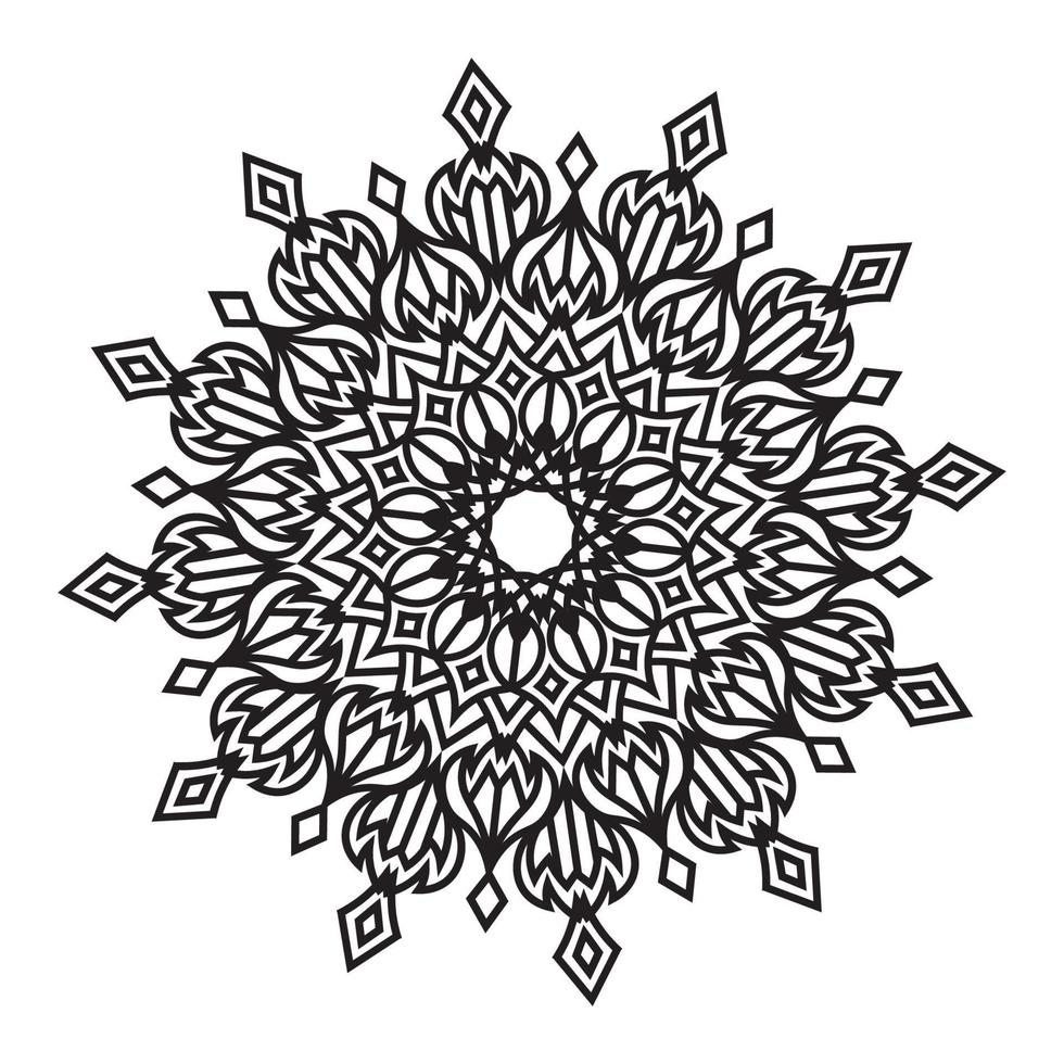 diseño de mandala arabesco de dibujo de patrón para motivo de adultos musulmanes vector
