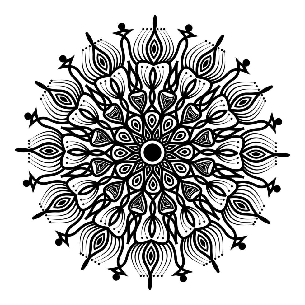 arabesque mandala design of pattern drawing for muslim adults motif vector