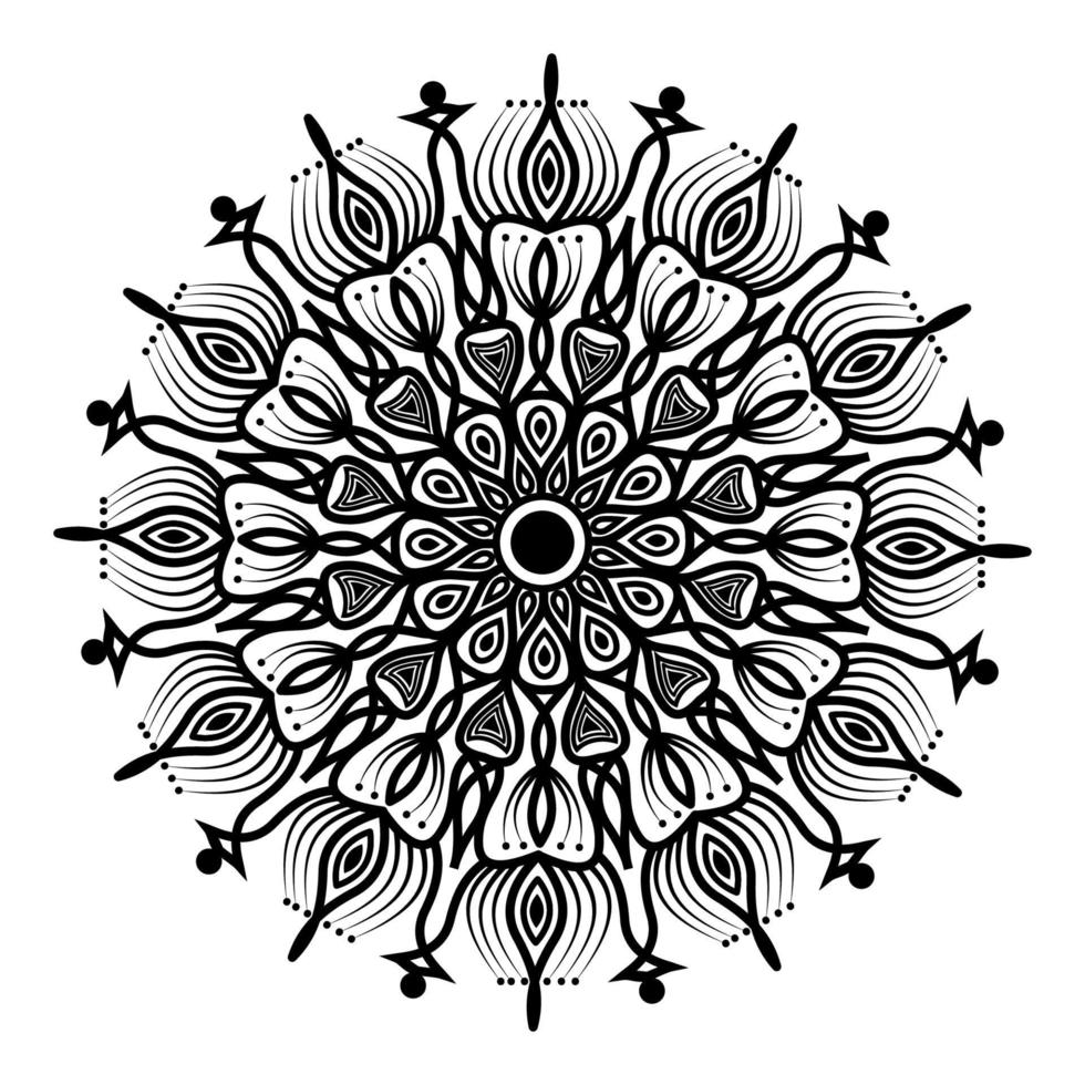 diseño de mandala arabesco de dibujo de patrón para motivo de adultos musulmanes vector