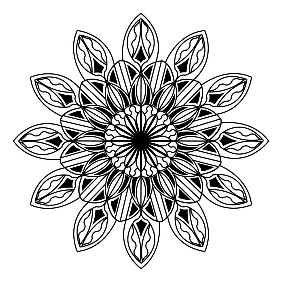 arabesque mandala design of pattern drawing for muslim adults motif vector