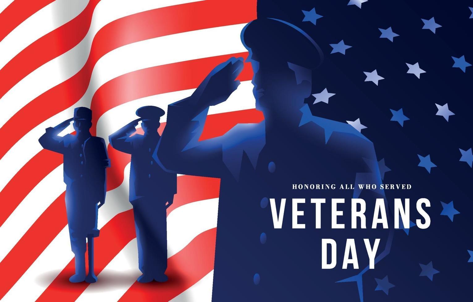 Veterans Days Background vector