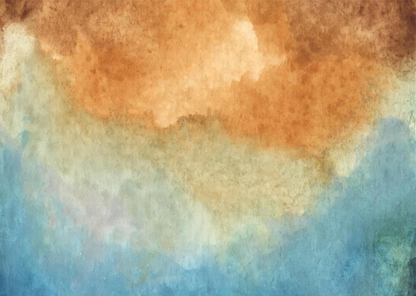 Brown and blue abstract watercolor texture background. vector