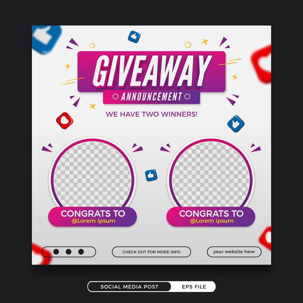 Free and customizable giveaway templates