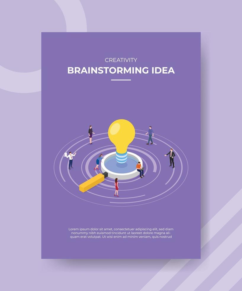 creativity brainstorming idea people standing vector