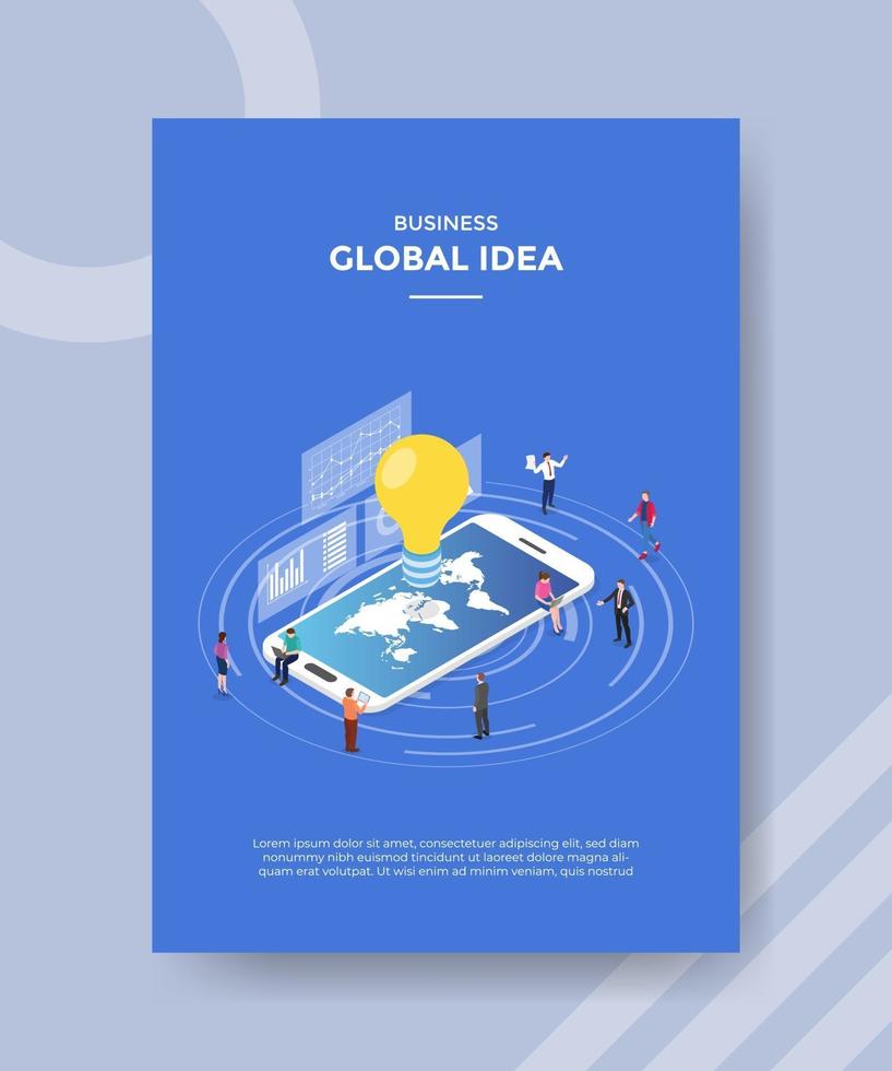 global idea concept for template banner and flyer vector