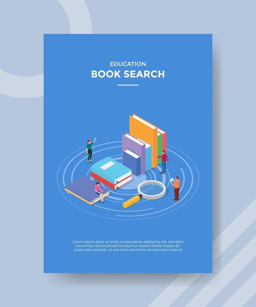 book search concept for template banner and flyer vector