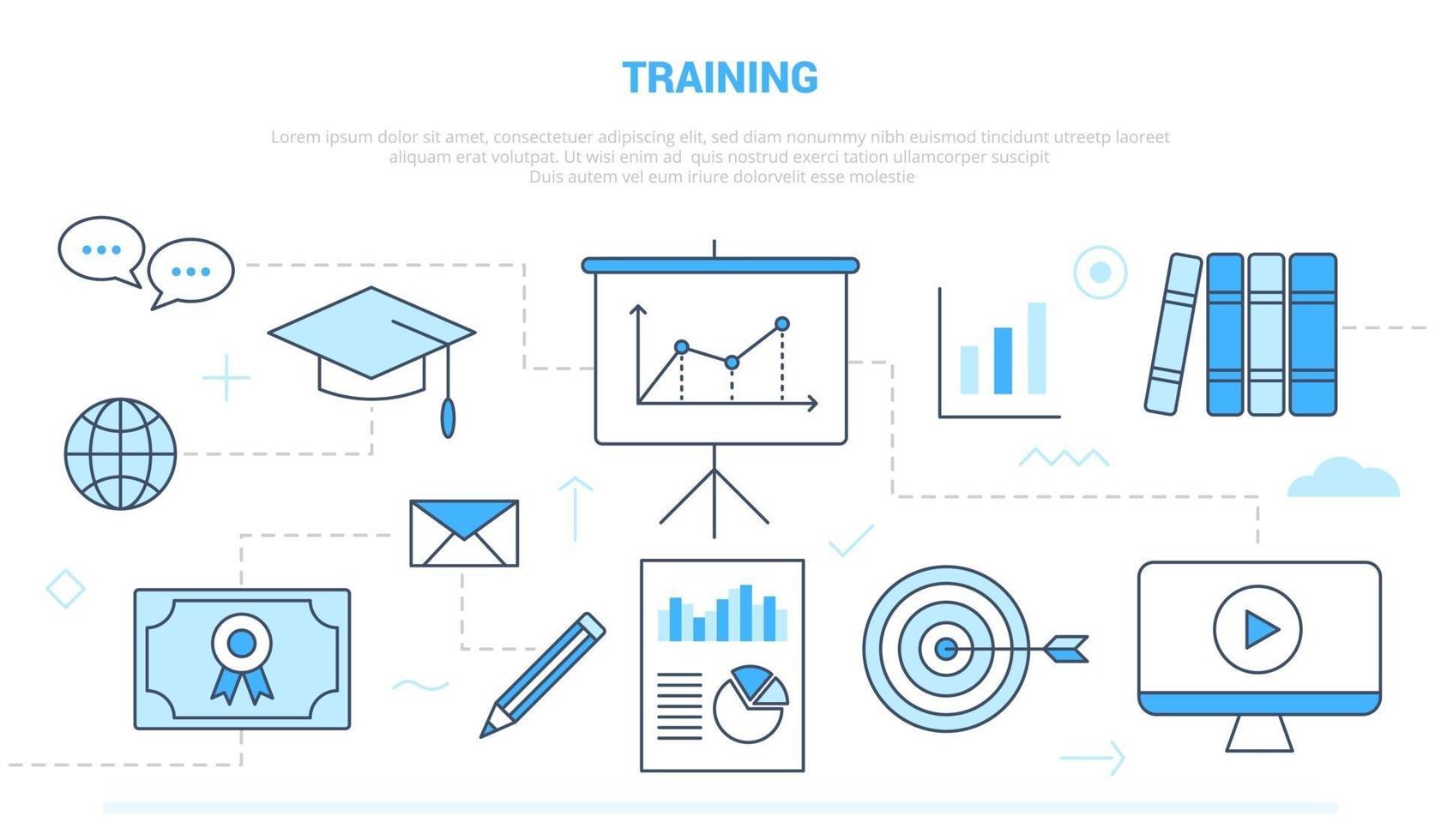 training concept education campaign for website vector