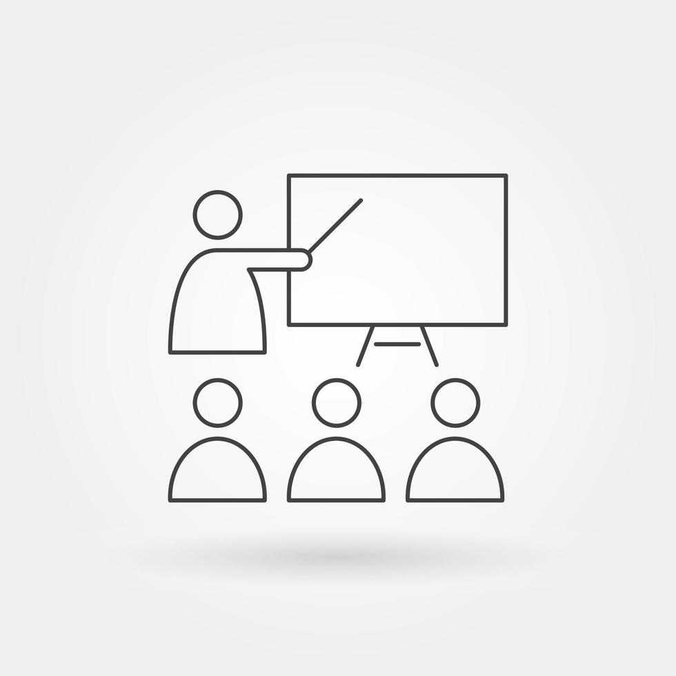 workshop presentation single isolated icon with modern line vector