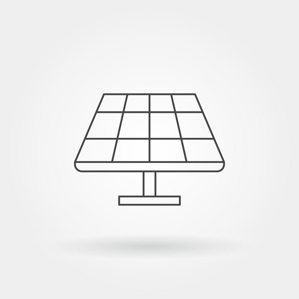 solar panel single isolated icon with modern line vector