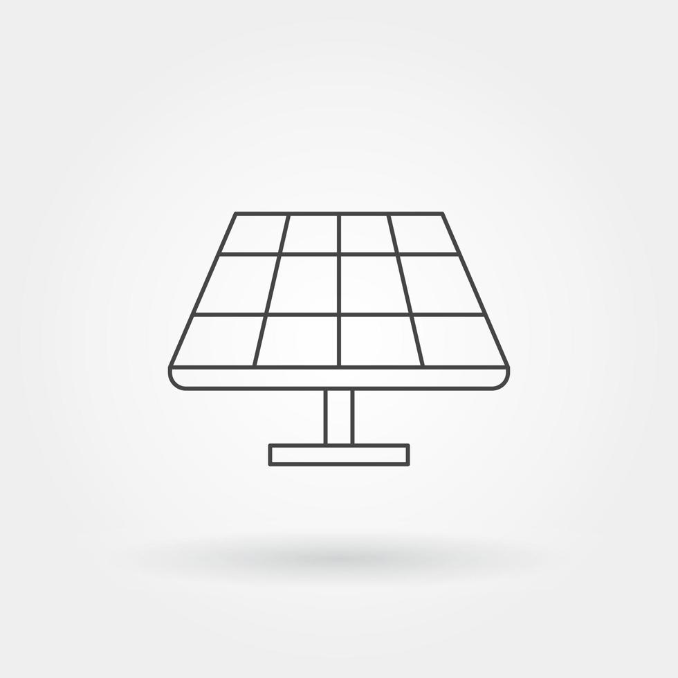 solar panel single isolated icon with modern line vector