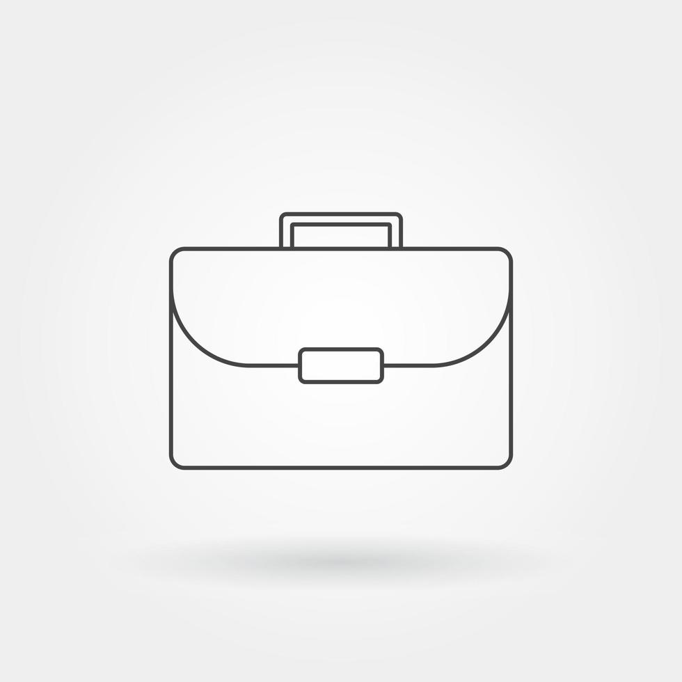 briefcase business single isolated icon with modern line vector