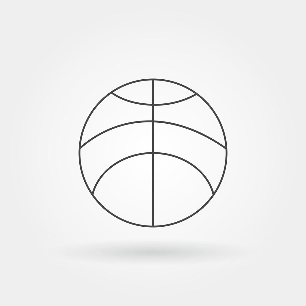 basketball single isolated icon with modern line or outline vector