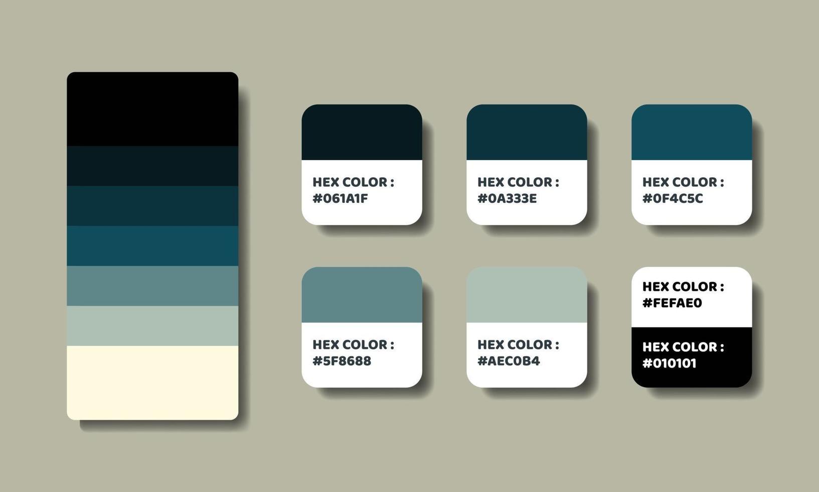 blue palette color swatch vector