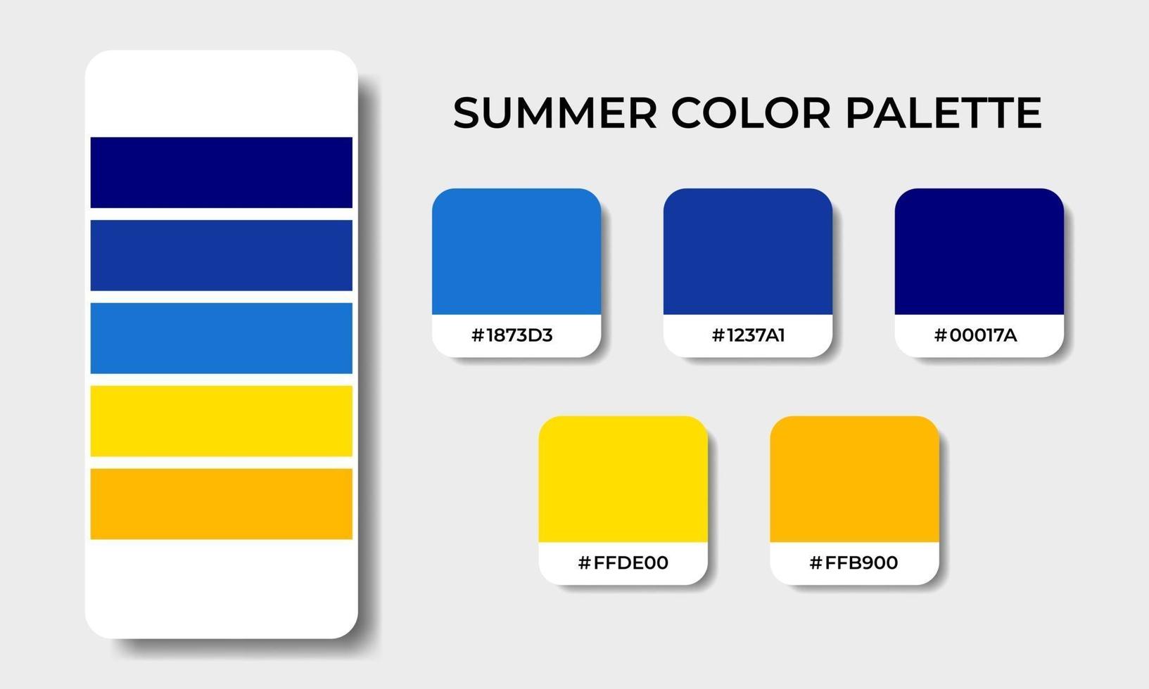 conjuntos de muestras de paletas de colores de verano vector