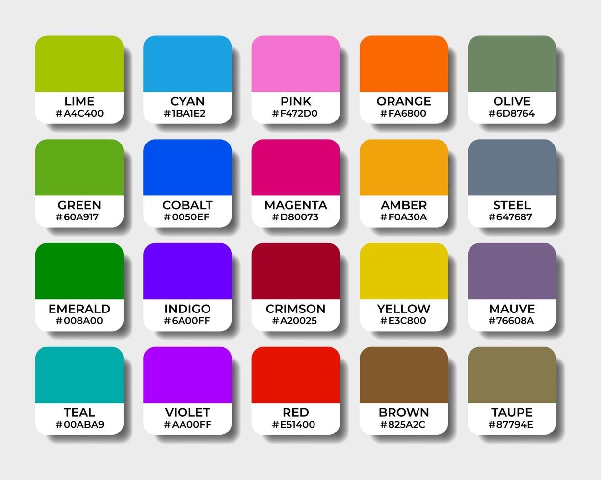 multicolor palettes swatch sets vector