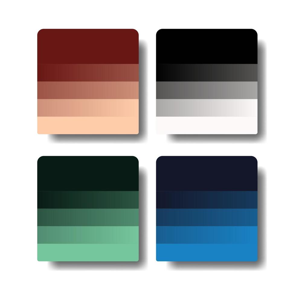 gradient colors palette swatches set vector