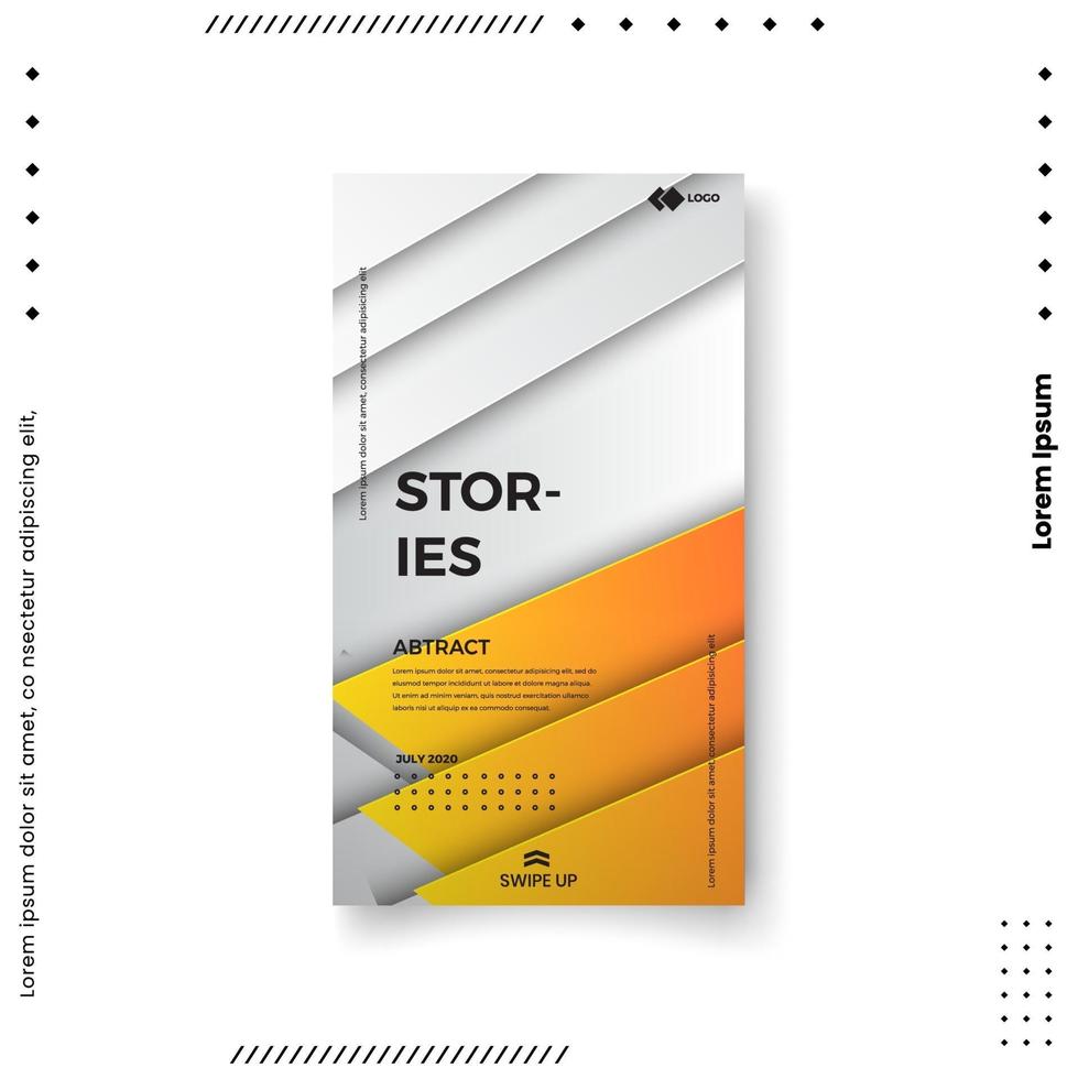 Trendy editable template for social networks stories. vector