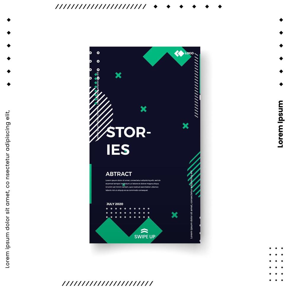 Trendy editable template for social networks stories. vector