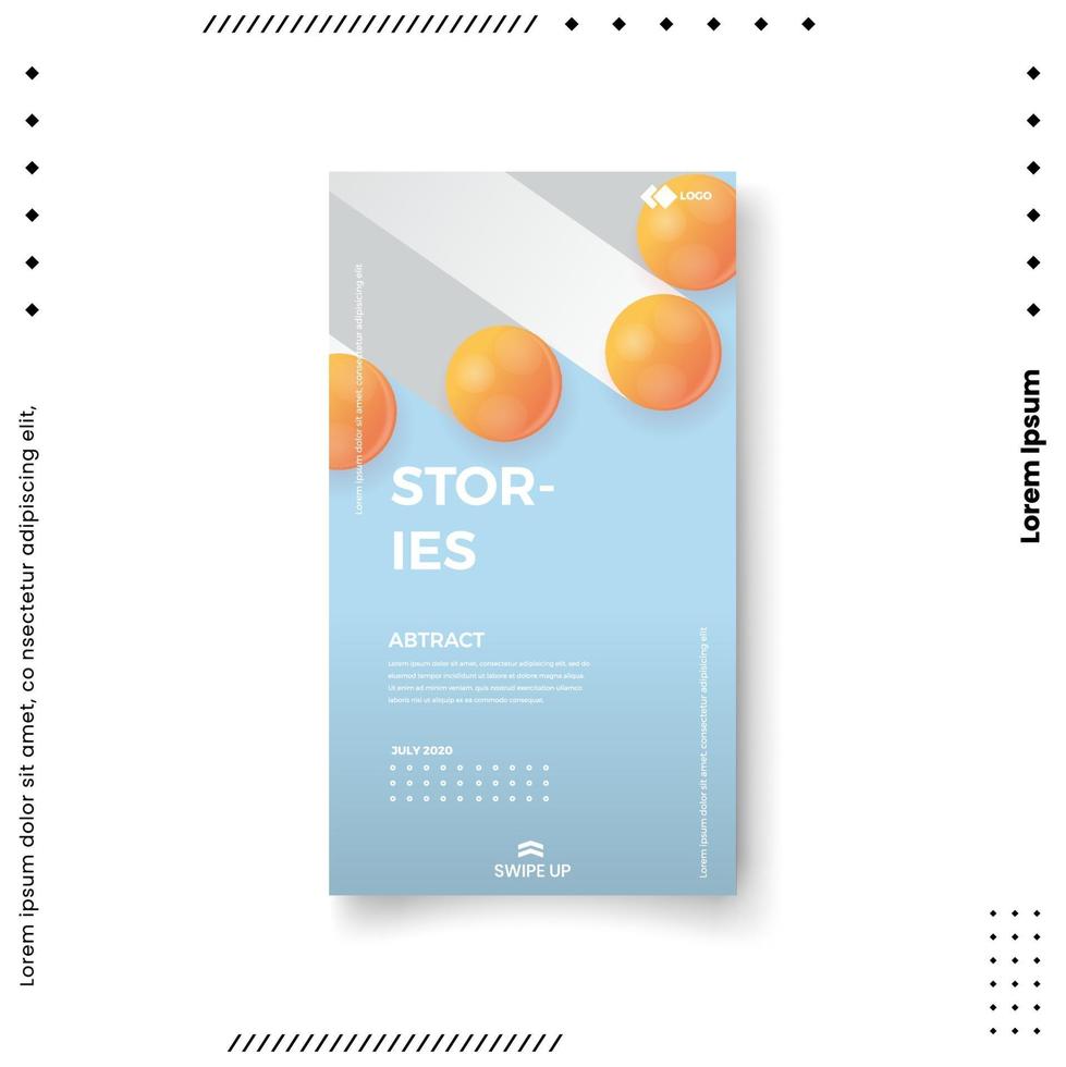 Trendy editable template for social networks stories. vector