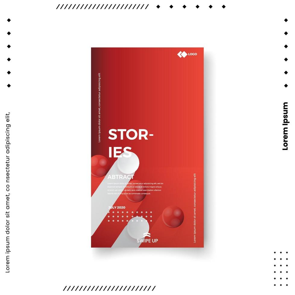 Trendy editable template for social networks stories. vector